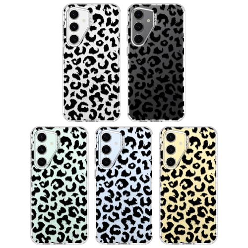 MOSNOVO Case for Samsung Galaxy S24 FE, [Buffertech 6.6ft Military-Grade Drop Protection] [Anti Peel Off Tech] Clear TPU Bumper Phone Case Cover Design - Black Leopard Print - color: Clear - Black Leopard Print, size: Samsung Galaxy S24 FE