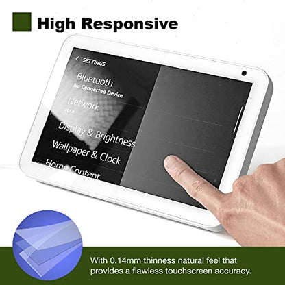 Anti Scratch/Anti Glare/Anti Fingerprint Anti-Sparkle AG2 High Transmittance Easy Install [Bubble-Free] Matte Unbreakable PET Screen Protector for Amazon Alexa Echo Show 8 (1st Gen, 2019 release) [2 Pack]