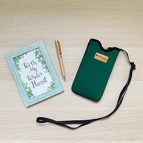 Tainada Neoprene Phone Holder Sleeve w/Belt Loop Holster (Dark Green) - color: Dark Green