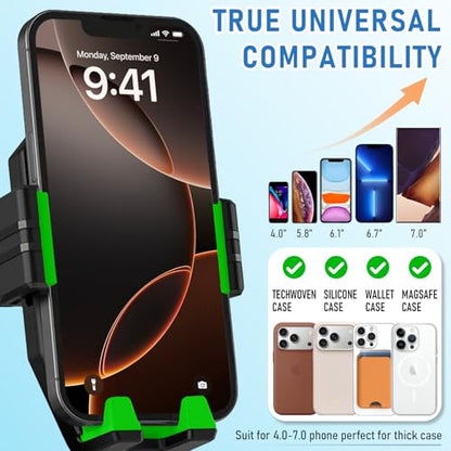 WUITIN Heavy Duty Phone Holder - Long Arm, Anti-Shake Suction Cup, Compatible with All Phones & Vehicles