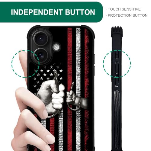 case for iPhone 17,Compatible with Magsafe,All-Round Protection Shockproof Anti-Scratches TPU Case Cover-Fishing American Flag - color: Fishing American flag, size: IPhone 17