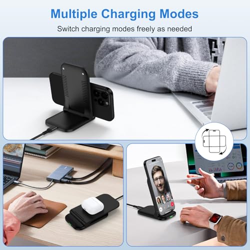 15W Wireless Charger Foldable for iPhone 18 Pro Max/17 Air/16 Pro Max/17e - size: Foldable-15W