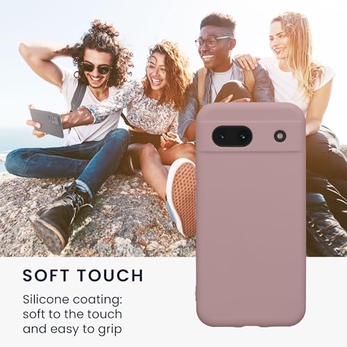 kwmobile Case Compatible with Google Pixel 8a Case - Protective Slim TPU Phone Cover - Soft Matte Finish - Nude Lilac - color: Nude lilac