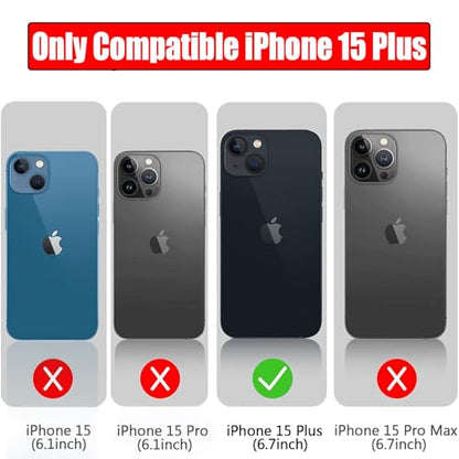 Battery Case for iPhone 15 Plus, Full Encircle 12000mAh High Capacity Rechargeable Portable Charger Case Extended Battery Pack for iPhone 15 Plus (6.7 inch) Wireless Charging Case with Carplay-Black - size: iPhone 15 Plus (6.7 inch)