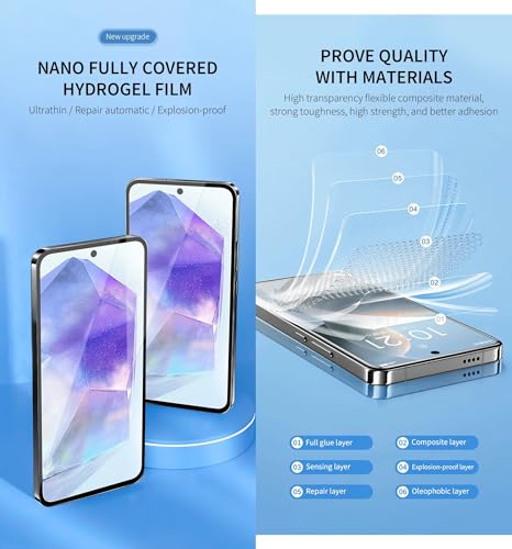 3pcs Dust-Proof Hydrogel film for Samsung Galaxy S25 Ultra 5G 6.9" Soft TPU Screen Protector HD Clear Gel film Fingerprint-unlocked Ultra-thin Automatic Repair - color: S25 Ultra 5G 6.9"