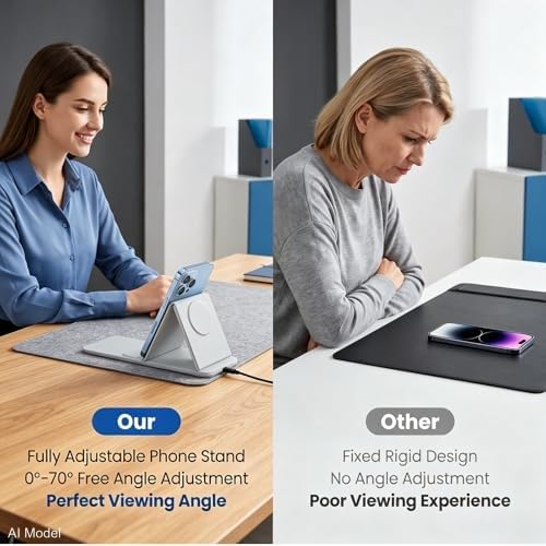 15W Wireless Charging Mouse Pad 31.5"x15.75", Double-Sided Faux Leather - color: Folding-Gray