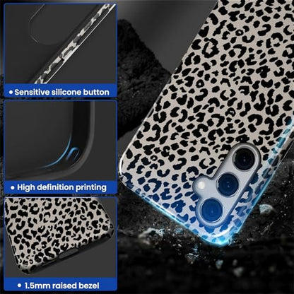 Case Compatible with Samsung Galaxy S24 FE, Hybrid 2-Layer Hard Shell Protection Case, Shockproof Protective Tough Phone Cover, Animal Leopard Print - color: Animal Leopard Print, size: Samsung Galaxy S24 FE