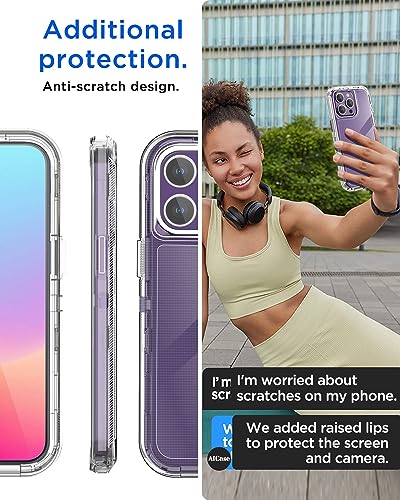 AICase Clear Case Compatible with iphone 15 Pro,Heavy Duty Durable 3-Layer [Not Yellowing][Military Grade Drop Protection]Shockproof/DropProof Protective Cover Compatible with iphone 15 Pro 6.1" 2023 - color: Clear, size: iphone 15 Pro