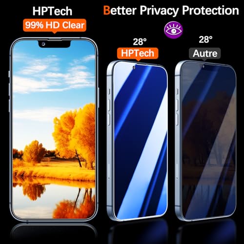 2 Pack Privacy Screen Protector for iPhone 17e/16e/14/13/13 Pro - color: Blue-iPhone 16e
