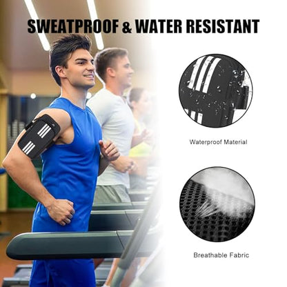 Phone Holder for Running Armband Cell Phone Holder iPhone 17 16 15 14 13 12 11 Pro Max Xs 16e Xr X Plus Galaxy Ultra Note Carrier Bag,Gym Workout Exercise Sports Arm Bands Sleeve Pouch Black - color: 04-Black