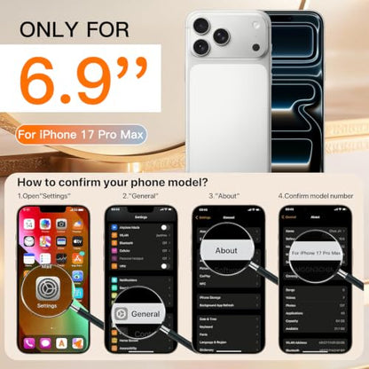 tharlet for iPhone 17 Pro Max Case Black with 360° Spin Magnetic Stand | Cute Luxury Plating Gold Curly Wave Edge, [Compatible with Magsafe] Full Camera Lens Protection ,Women Girl daily matching - color: Black Curly Edge, size: iPhone 17 Pro Max