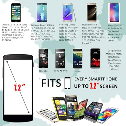 Phone Holder for Running Armband Cell Phone Holder iPhone 17 16 15 14 13 12 11 Pro Max Xs 16e Xr X Plus Galaxy Ultra Note Carrier Bag,Gym Workout Exercise Sports Arm Bands Sleeve Pouch Black - color: 04-Black