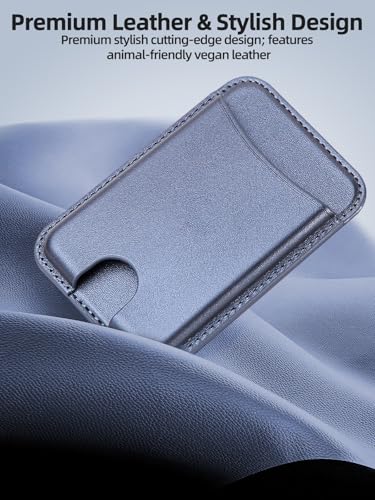 Miroddi for MagSafe Wallet, 4 Cards Holder, Stronger Magnetic Phone Wallet - color: Navy Blue
