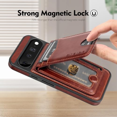 SkyEagle Compatible with MagSafe Google Pixel 11 Pro Wallet Case,Brown - color: Brown, size: Google Pixel 11 Pro 6.3"