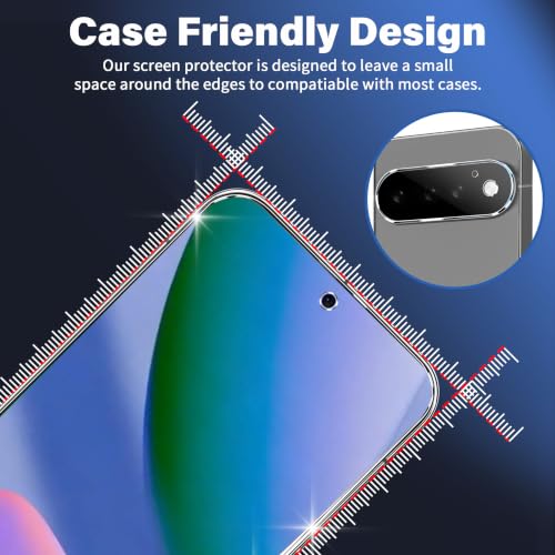 letosan 3 Pack for Google Pixel 11 Pro Screen Protector Tempered Glass + 3 Pack Camera Lens Protector, Military Grade Shatterproof, 9H Hardness, Fingerprint Unlock,Case Friendly 6.3 Inch - size: Pixel 11 Pro 6.3 Inch