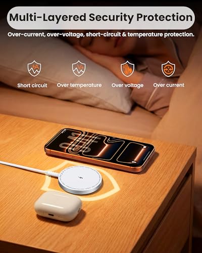 MagSafe Charger Magnetic Wireless Charging iPhone 17-12 & AirPods Pro 4-2 - color: White