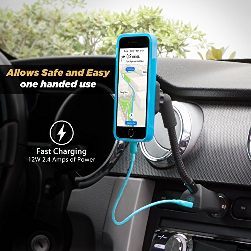 Scosche Magnetic Phone Mount for Car, USB Cigarette Lighter Adapter with Phone Holder, 12V Socket Plug-In, Adjustable Arm, Secure Magnet Grip, Built-In USB Charger for iPhone & Android Cell Phones - style: USB Charger