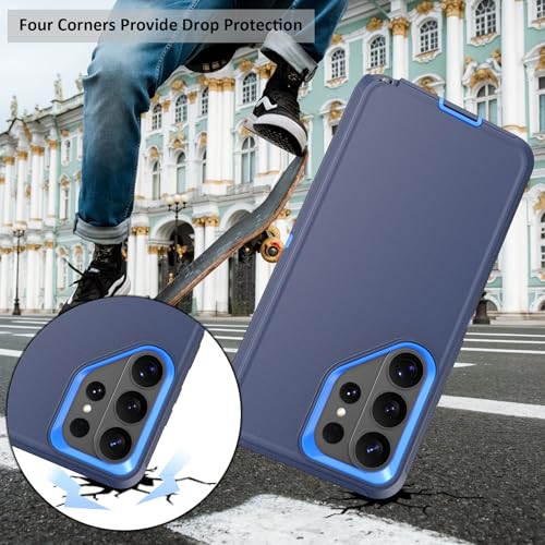 Compatible with Samsung Galaxy S26 Ultra Case, with Belt Clip Holster Heavy Duty Rugged Shockproof Full Body Protection Kickstand Cover for Samsung Galaxy S26 Ultra Phone (Blue) - color: Blue