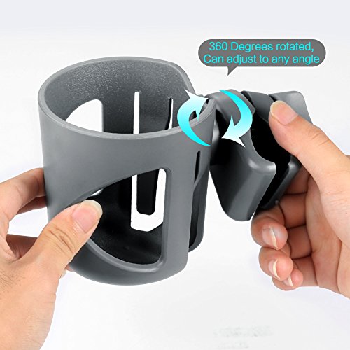 Accmor Stroller Cup Holder, Cup Holder for Walker Bike Wheelchair - color: All Grey
