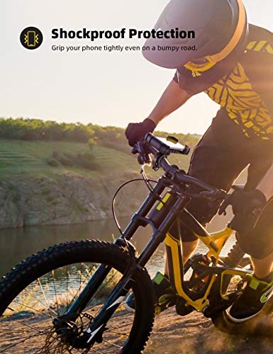 Lamicall Bike Phone Holder Motorcycle Mount - One-Hand Operation, Lockable - color: Yellow