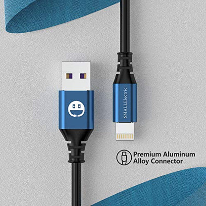 SMALLElectric 3 Pack MFi iPhone Charger 1ft Short Lightning Cable - color: Blue, size: 1 Foot