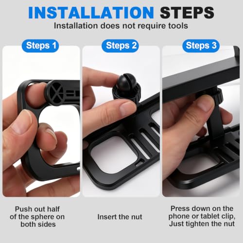 Drone Tablet Mount, Adjustable 4.7-12.9" Bracket for DJI Controllers