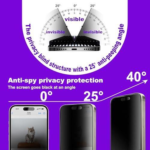 2 Pack Matte Privacy Screen Protector for iPhone Air 6.5",Anti-Glare Anti-Fingerprint,No Dazzling Anti-Spy,Smooth Responsive Touch Glass Film,Installation Frame - size: for iPhone Air