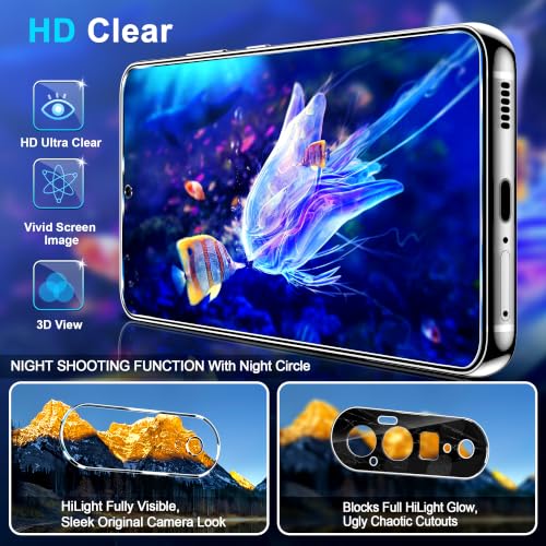 letosan 3 Pack for Google Pixel 11 Pro Screen Protector Tempered Glass + 3 Pack Camera Lens Protector, Military Grade Shatterproof, 9H Hardness, Fingerprint Unlock,Case Friendly 6.3 Inch - size: Pixel 11 Pro 6.3 Inch