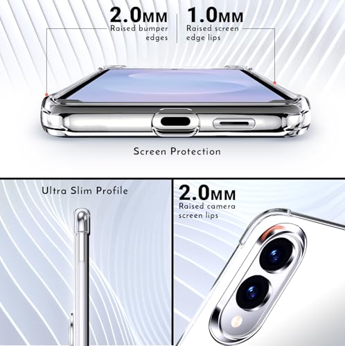 Shields Up for Samsung Galaxy S25 Edge Case with Card Holder Stand, Clear - color: Clear, size: Galaxy S25 Edge