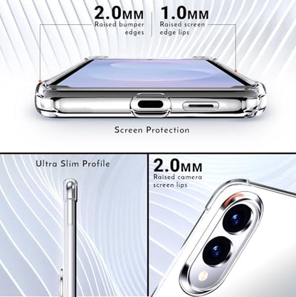 Shields Up for Samsung Galaxy S25 Edge Case with Card Holder Stand, Clear - color: Clear, size: Galaxy S25 Edge