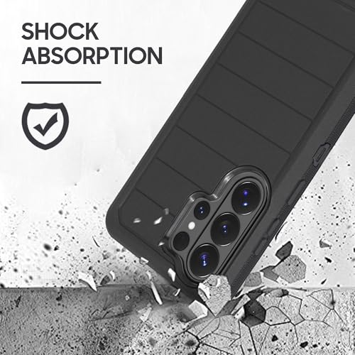 Compatible for Samsung S26 Ultra Rugged Case with Belt Clip Holster & Built-in Screen Protector, Heavy-Duty Full-Body Shockproof Cover, Military-Grade Protective Case (Pro) - color: Pro