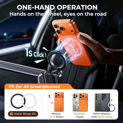 Car Phone Holder for Lexus RX RX350/RX350L/RX450h/RX450hL 2022 2021 2020 with 8-Inch Screen (Not for 12.3-Inch) 360° Rotation Magnetic Cell Phone Mount, Compatible with Magsafe, Black - size: Fit for 2020-2022 RX, 8-Inch