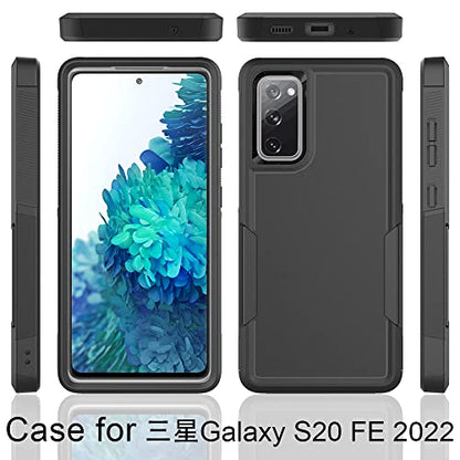 for Samsung Galaxy S20 FE 5G Case: Dual Layer Protective Heavy Duty Cell Phone Cover Shockproof Rugged with Screen Protector - Military Protection Bumper Tough - Samsung Galaxy S20 FE 5G, Red - color: Red (PC) + Black (TPU)