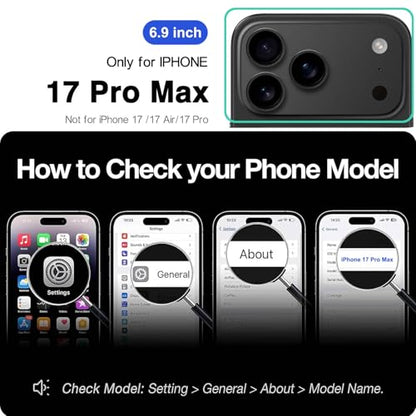 Magnetic for iPhone 17 Pro Max Wallet Case with Card Holder Black | Compatible with MagSafe, Shockproof Phone Cover with Detachable RFID Blocking Credit Card Slot, Black - color: Black, size: iPhone 17 Pro Max