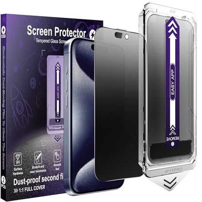 2-Pack Matte Privacy Screen Protector for iPhone 15 Pro - size: iPhone 15 Pro