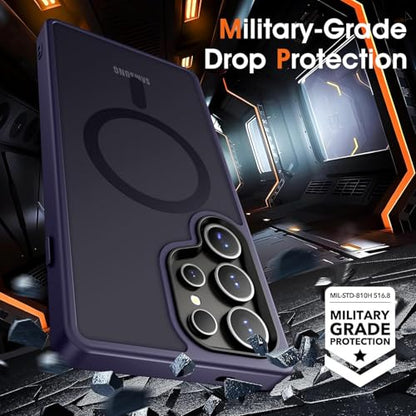 Oterkin Magnetic Samsung Galaxy S26 Ultra Case, Dark Purple | Matte, Compatible with MagSafe, Frosted Translucent, Shockproof Anti-Scratch Slim Fit, Military Grade Protection - color: S26 Ultra-Dark Purple, size: Galaxy S26 Ultra Case 6.9''