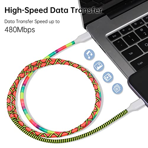 60w USB C to Lighting Cable, Nylon Braided Cable Fast Charging Cable for iPhone 13 13 Pro 12 11 X XS XR 8 Plus(2PCS)
