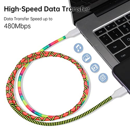 60w USB C to Lighting Cable, Nylon Braided Cable Fast Charging Cable for iPhone 13 13 Pro 12 11 X XS XR 8 Plus(2PCS)