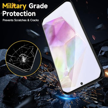LYWHL 3 Pack for Samsung Galaxy A35 / A55 5G Screen Protector, Tempered Glass HD Clear 9H Hardness Protective Film for Galaxy A35 5G 6.6 Inch, Anti-Scratch No Bubble Case Friendly - Transparent