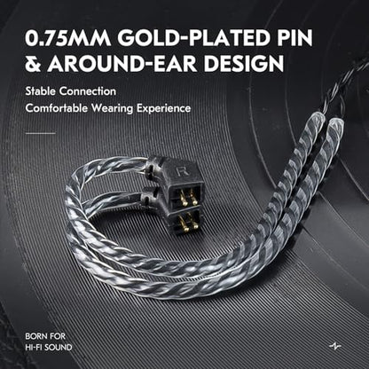 H HIFIHEAR CCZ DC03 2M Long IEM Cable with Mic,TFZ 3.5MM, with Mic