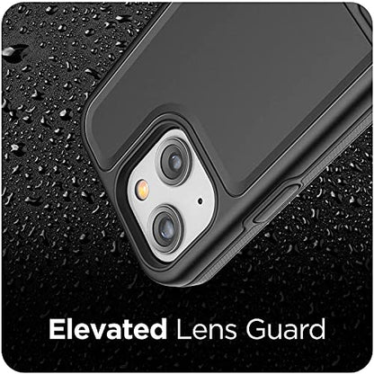Encased Rebel Designed for iPhone 13 Belt Clip Case (2021) Protective Shockproof Case with Holster (Black) - color: Black, size: iPhone 13
