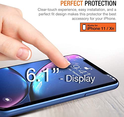 Trianium Tempered Glass Screen Protector Designed for Apple iPhone 11 (2019) / iPhone XR (2018), 3 Pack HD 0.25mm Glass 9H Film (w/Alignment Case Tool included)