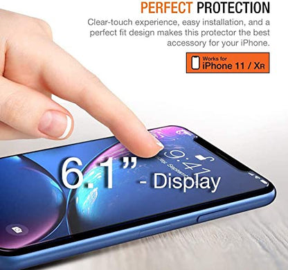 Trianium Tempered Glass Screen Protector Designed for Apple iPhone 11 (2019) / iPhone XR (2018), 3 Pack HD 0.25mm Glass 9H Film (w/Alignment Case Tool included)