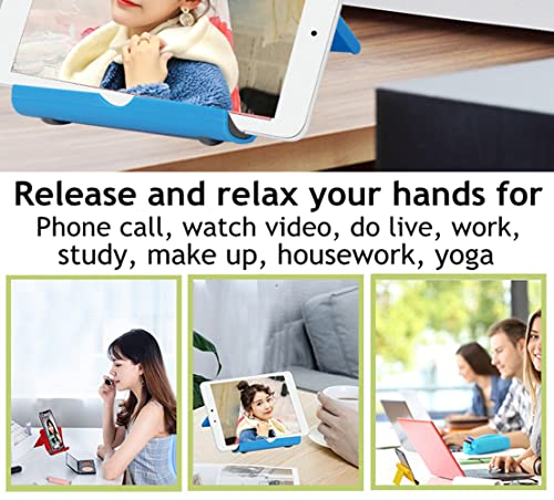 4 Pack Adjustable Desktop Cell Phone Stand for Phones & Tablets - color: Pink+Purple+Blue+White