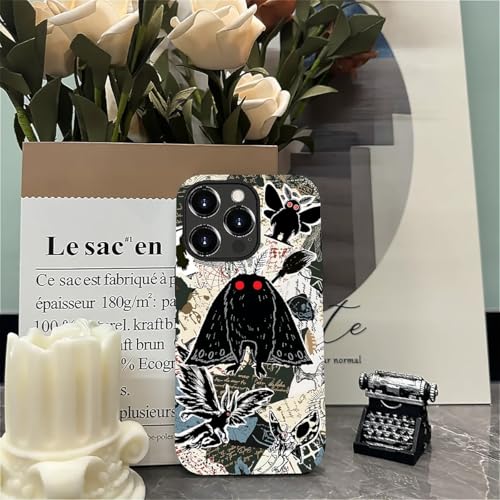Case for iPhone 14 Pro Max, Dual Layer Phone Cover, Mothman Collage | Shockproof Hybrid Phone Case, Soft TPU and Hard PC, Durable Anti-Scratch Protection - color: Mothman Collage, size: Iphone 14 Pro Max
