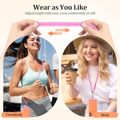Dadanism Universal Phone Lanyard Set, Pink - color: Pink, style: Set