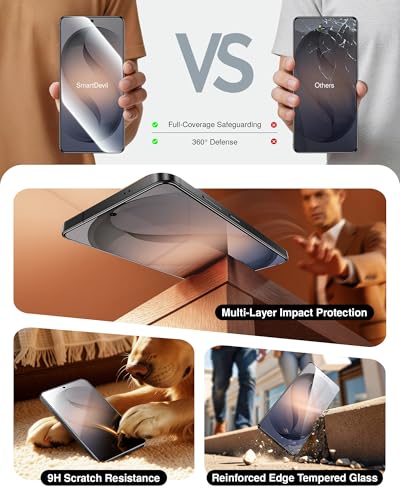 SMARTDEVIL 3 Pack HD Clear Screen Protector for Samsung Galaxy S26 Ultra | Ultrasonic Fingerprint Sensor Compatible, Anti-Shatter 9H Tempered Glass, SmartPull Box Bubble-Free Easy Install - size: S26 Ultra 6.9 inches