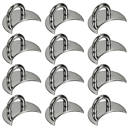 PATIKIL Metal Phone Charm Hook 1", 12Pcs Adhesive Moon Shaped Phone Finger Grip Hook Smartphones Keychain Ring Charm Loop for DIY Tablet Case Accessories, Black - color: Black