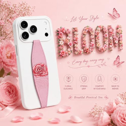 Switchbands Aesthetic Flower Phone Grip Strap – Reversible Floral Phone Strap, Arthritis Friendly, Anti-Theft Security, Wireless Charging Compatible, Universal Cell Phone Grip - Greysies - color: Greysies, size: Pack of 1