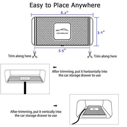 Wireless Car Charger Qi Charging Pad Fast 15W 10W 7.5W Quick Charge Adapter for iPhone 14 13 12 Mini 11 Pro Max 8 Plus X XR Xs Airpods LG Samsung Note Galaxy Buds S9 S10 S20 S21 S22 S23 Android Phones - size: 12IN Long Cable